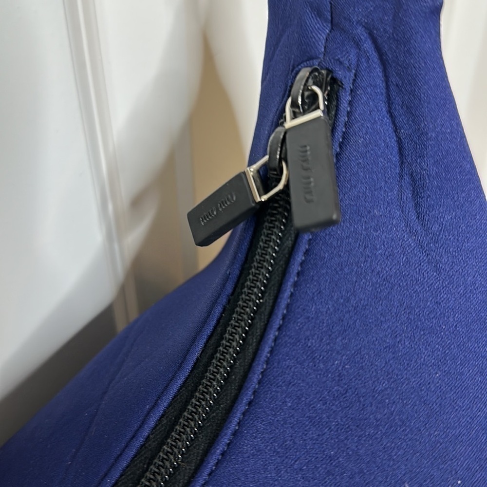 MIU MIU Navy Blue Neoprene Bag 1999-2000 Rare - Picture 5 of 15